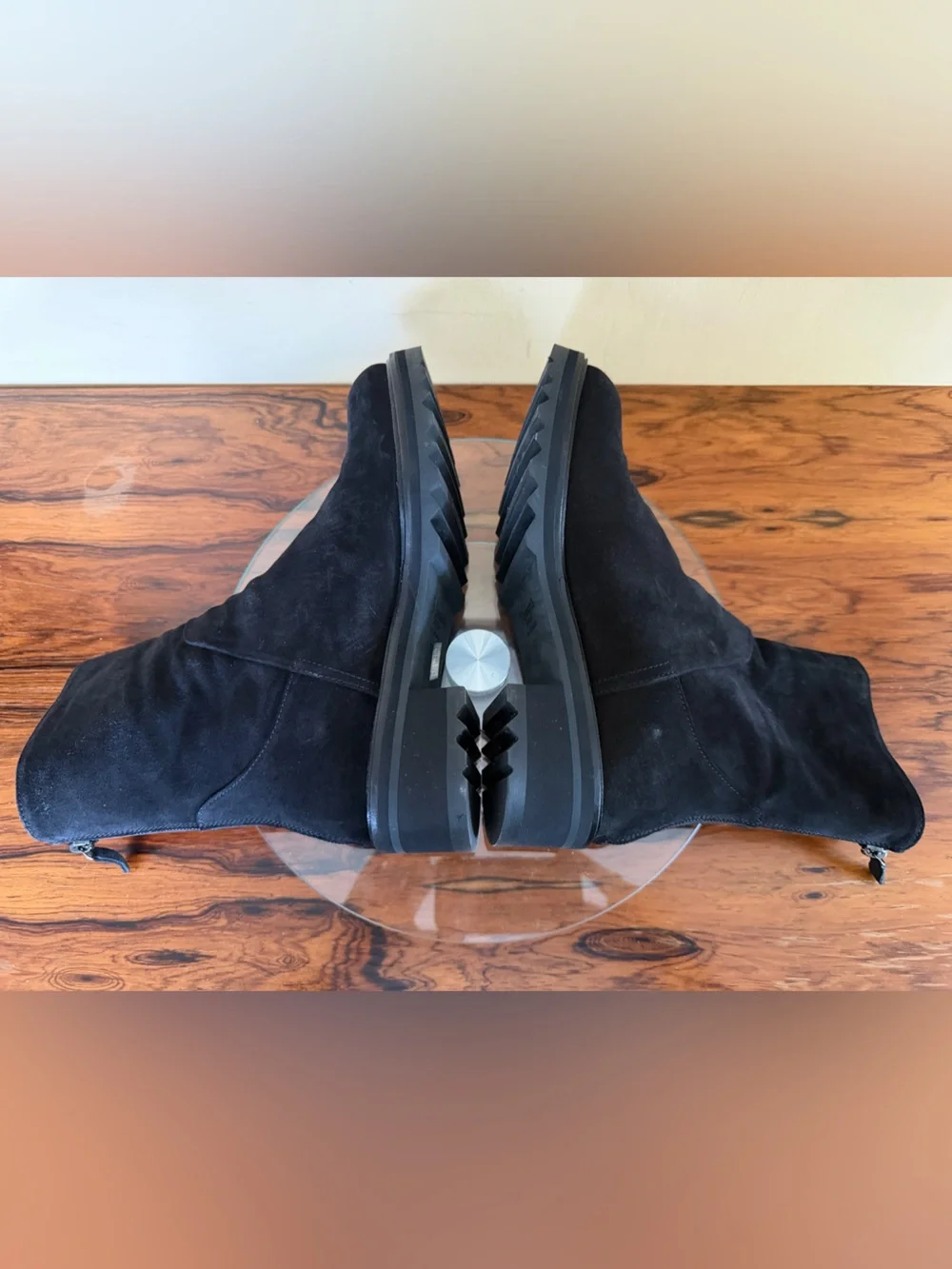 Homers Artisan Black Suede Ankle Boots Made in Spain size 37 / 7 - Picture 10 of 15
